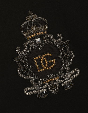 Tričko Dolce & Gabbana Cotton T-shirt With Heraldic Dg Patch Čierna | G8OU9ZFU7EQN0000, 2
