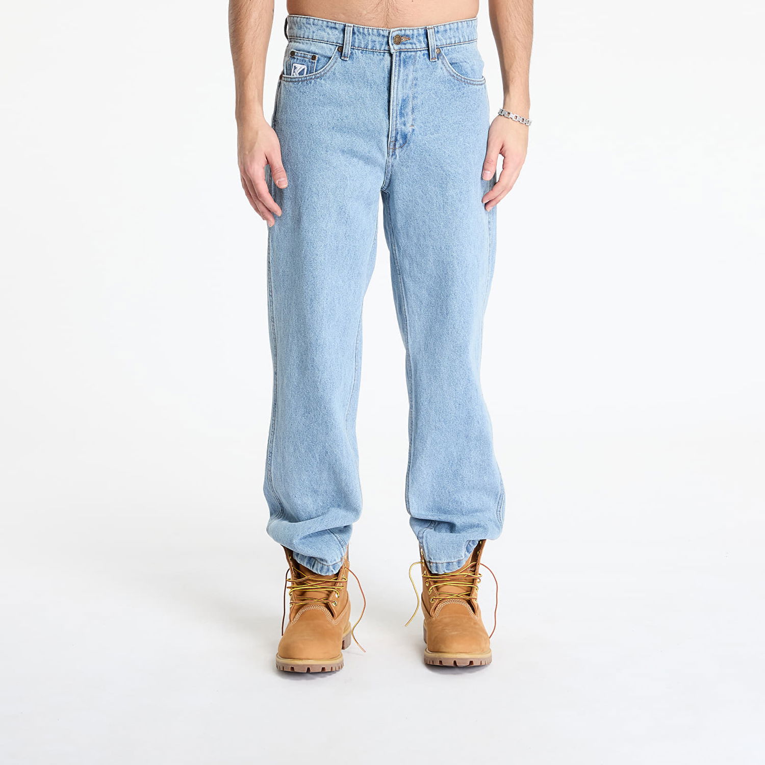 Džínsy Karl Kani Small Signature Baggy Five Pocket Vintage Denim Pants Modrá | 6000495, 0