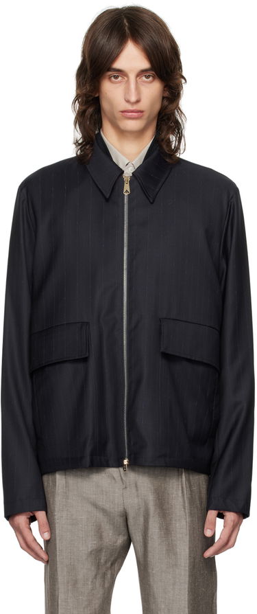 Vetrovka Paul Smith Paul Smith Pinstriped Zip-Up Jacket Navy | M1R-031Z-N02376-49, 0