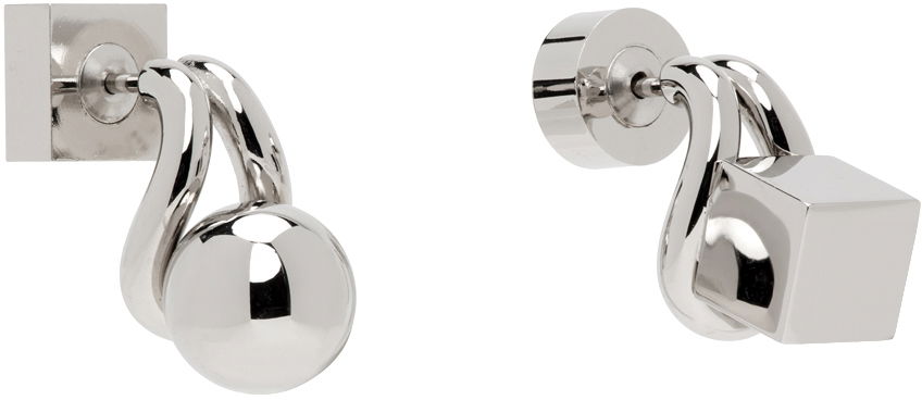 Náušnice Jacquemus Silver La Casa 'Les puces Nodo' Earrings Metalická | 24H241JW715-5845, 1