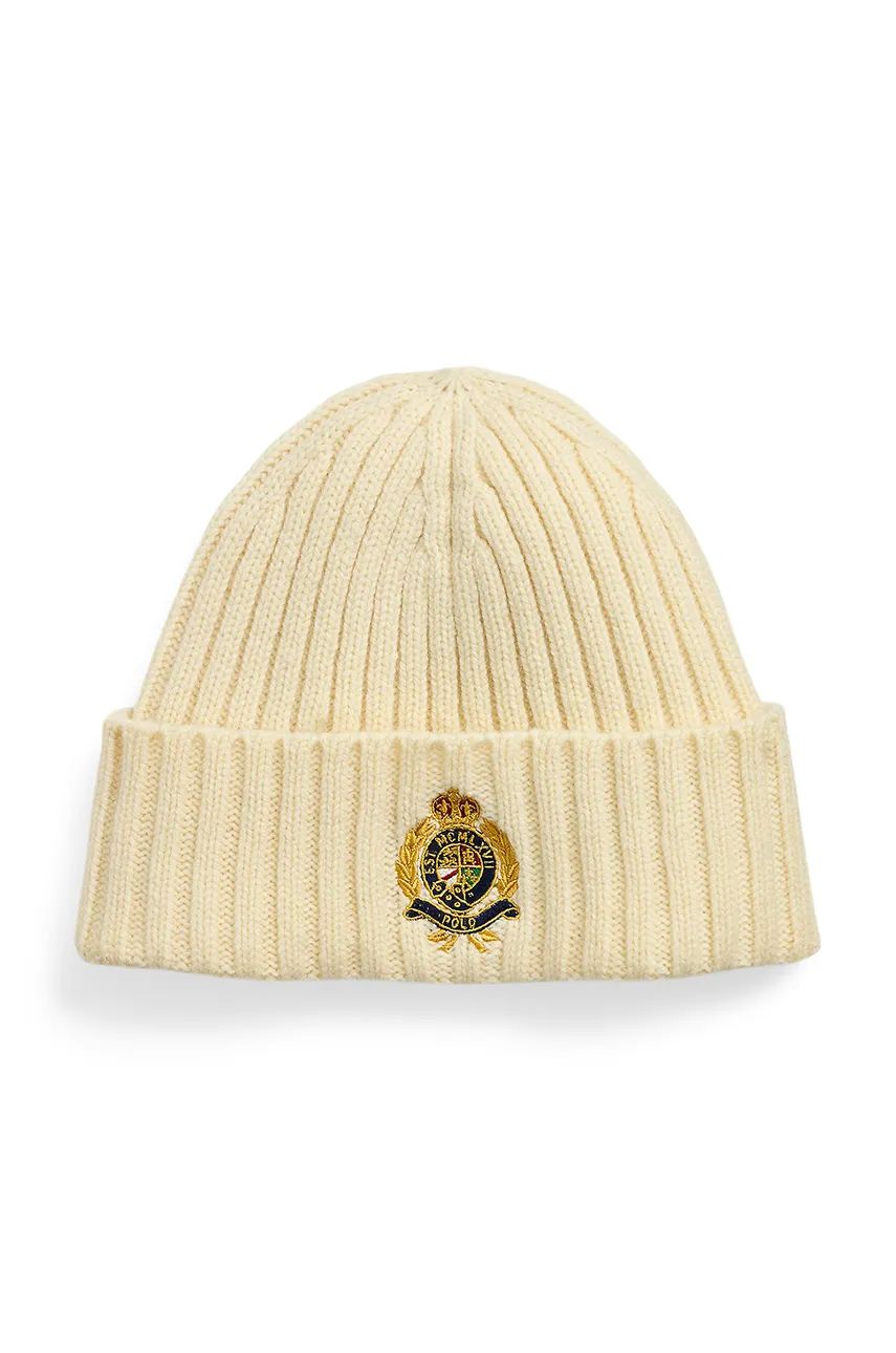 Kulicha Polo by Ralph Lauren Embroidered Logo Wool Beanie Béžová | 455961984, 0