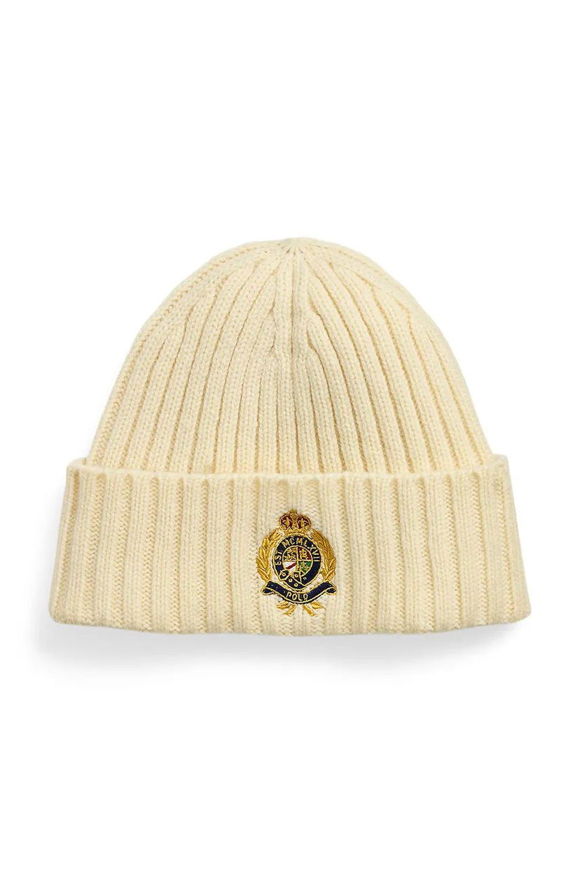 Kulicha Polo by Ralph Lauren Embroidered Logo Wool Beanie Béžová | 455961984
