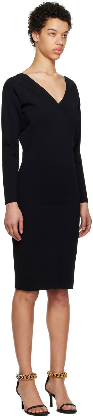 Šaty Stella McCartney Compact V-Neck Dress Čierna | 6K0426S2076, 1