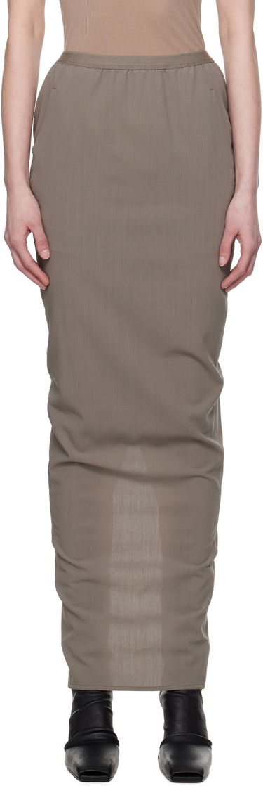 Sukňa Rick Owens Rick Owens Hollywood Soft Pillar Maxi Skirt Hnedá | RP01E7331 WLP, 0