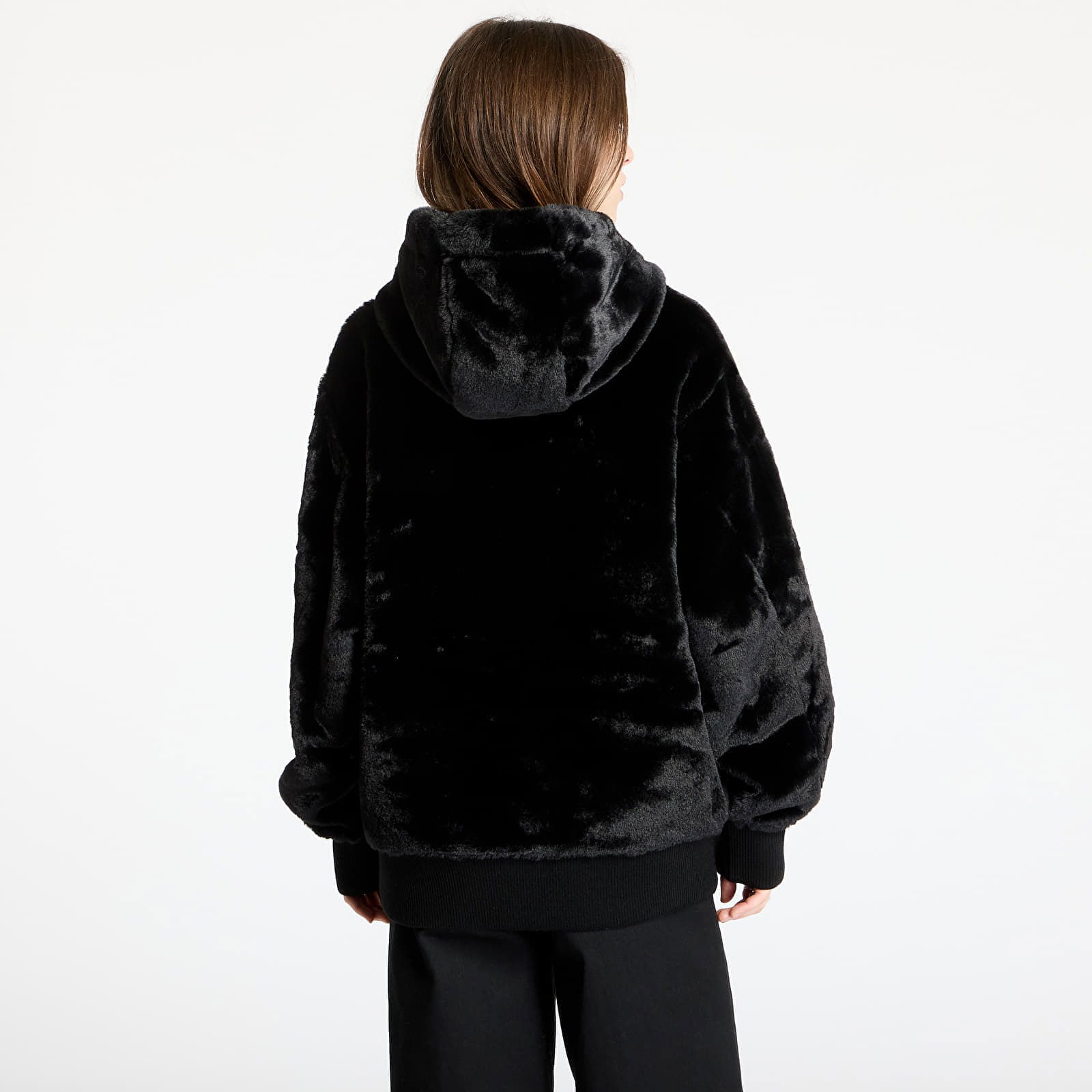 Faux Fur Zip-Up Hoodie