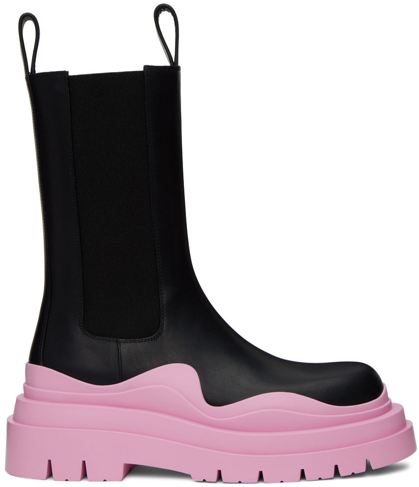 Tenisky a topánky Bottega Veneta Tire Chelsea Boots "Black Pink" Čierna | 630297 VBS50, 0