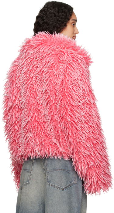 Bunda ERL ERL Varsity Faux-Fur Jacket Ružová | ERL10J001, 2