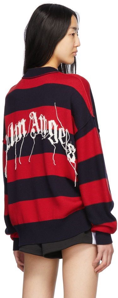 Sveter Palm Angels Bear Striped Sweater Červená | PMHE007S22KNI0014660, 3