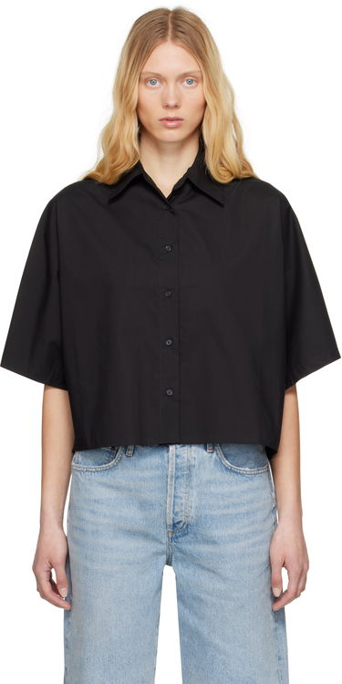 Košeľa AGOLDE AGOLDE Merrin Cropped Short Sleeve Shirt Čierna | A7353-1769, 0