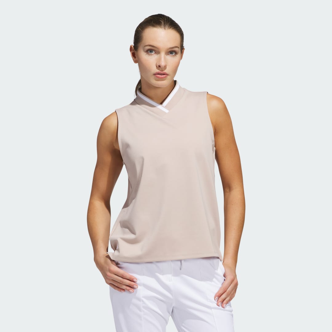 Tielko adidas Performance Go-To Sleeveless Polo Shirt Béžová | JE7314, 0