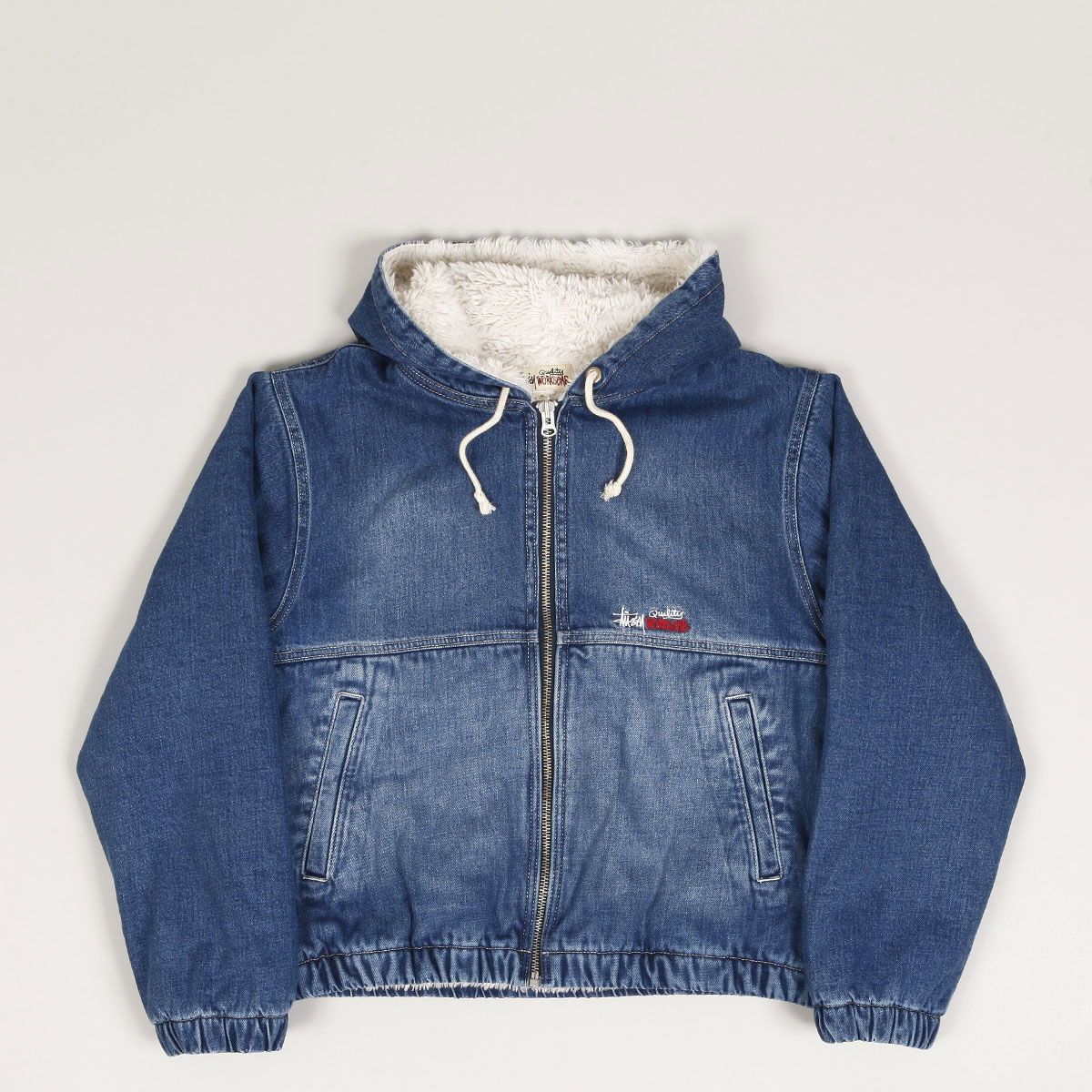 Bunda Stüssy Stussy Sherpa Lined Denim Jacket Modrá | 115725 0951, 0