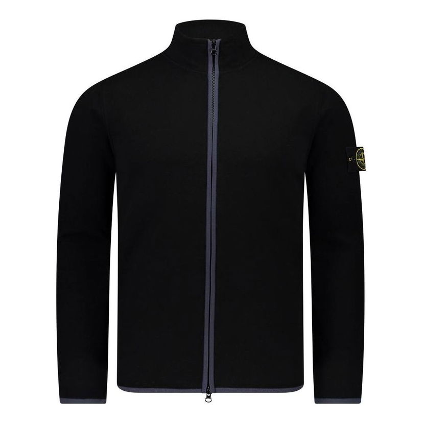 Sveter Stone Island Logo Patch Zipped Jumper Čierna | 7915503A1-V0029