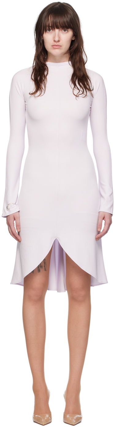 Šaty Courrèges Courrèges Midi Dress With Mock Neck Fialová | 224JRO412JS0066, 0