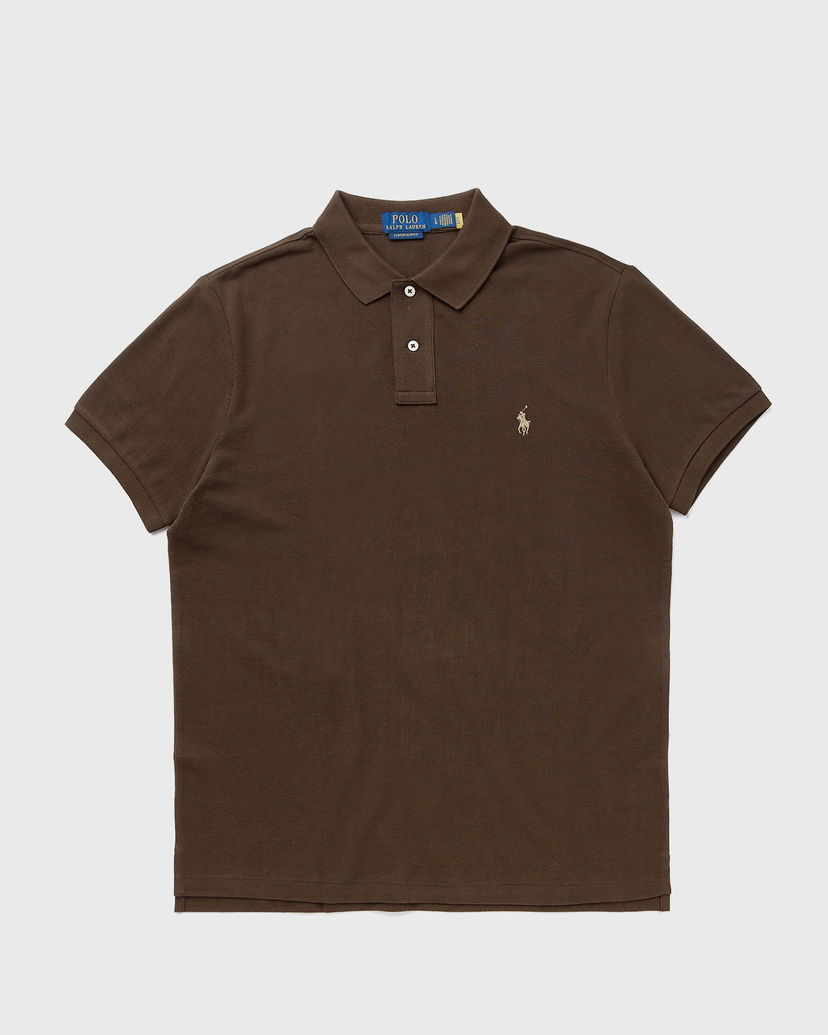 Polo tričko Polo by Ralph Lauren Polo Ralph Lauren Custom Slim Fit Polo Shirt Hnedá | 710680784449