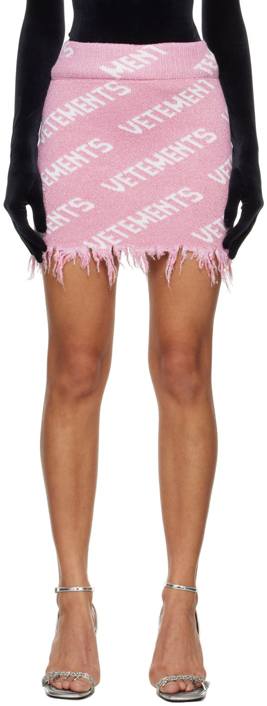 Sukňa VETEMENTS Monogram Miniskirt Ružová | WE64KN905P, 0