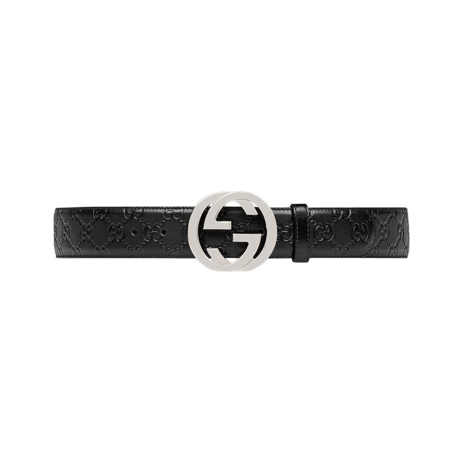 Opasok Gucci Interlocking GG Leather Belt Čierna | 411924 CWC1N 1000, 0