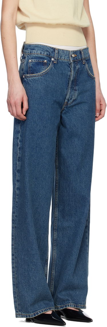 Džínsy Anine Bing Anine Bing Manon Wide Leg Jeans Modrá | A-06-10617-WHD47, 1