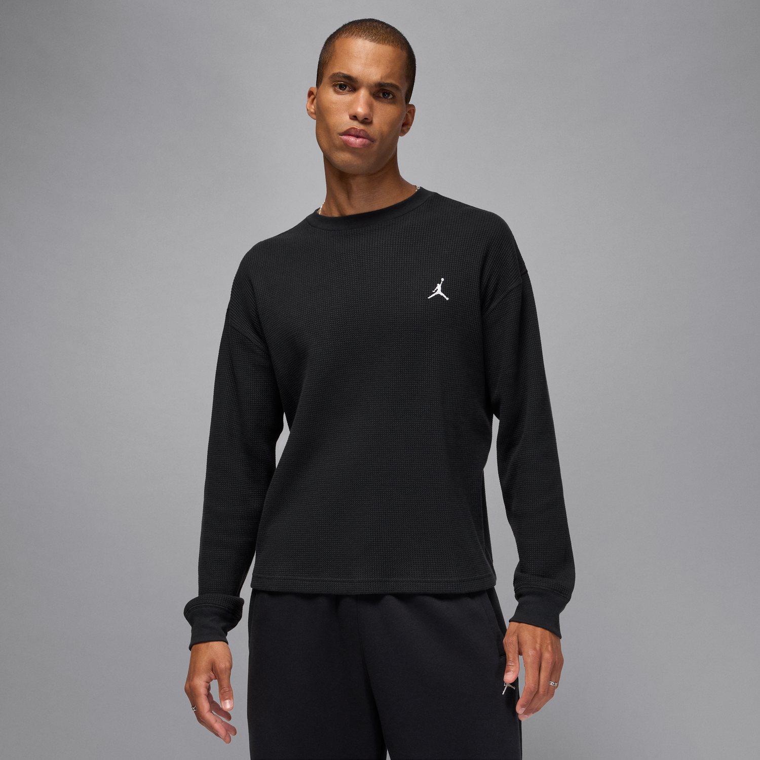 Košeľa Jordan Jordan Flight Mountainside Long-Sleeve Waffle Shirt Čierna | IM6255-010, 0