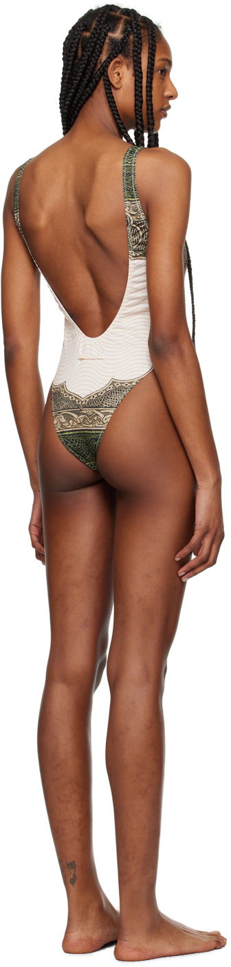 Plavky Jean Paul Gaultier 'The Cartouche' One Piece Swimsuit Biela | 24/25-F-MB013-J540-400300156, 2