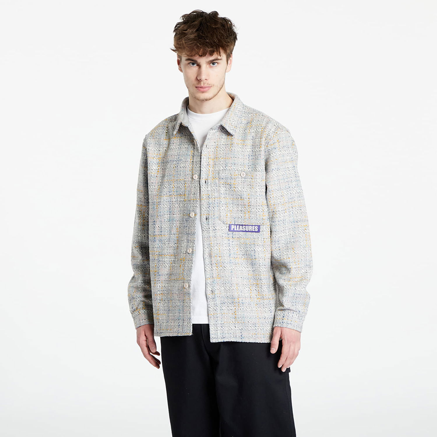 Košeľa Pleasures Periodic Work Shirt Šedá | P23W028 GREY, 0