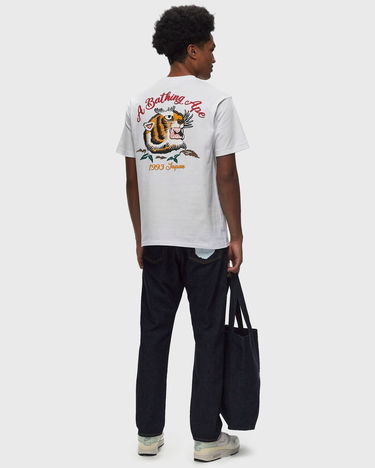 Tričko BAPE Embroidery Style Souvenir Logo T-Shirt Biela | 001TEK801025M-WHT, 1