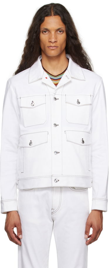 Bunda Paul Smith Paul Smith Western Denim Jacket Biela | M1R-530Y-L02116-01, 0