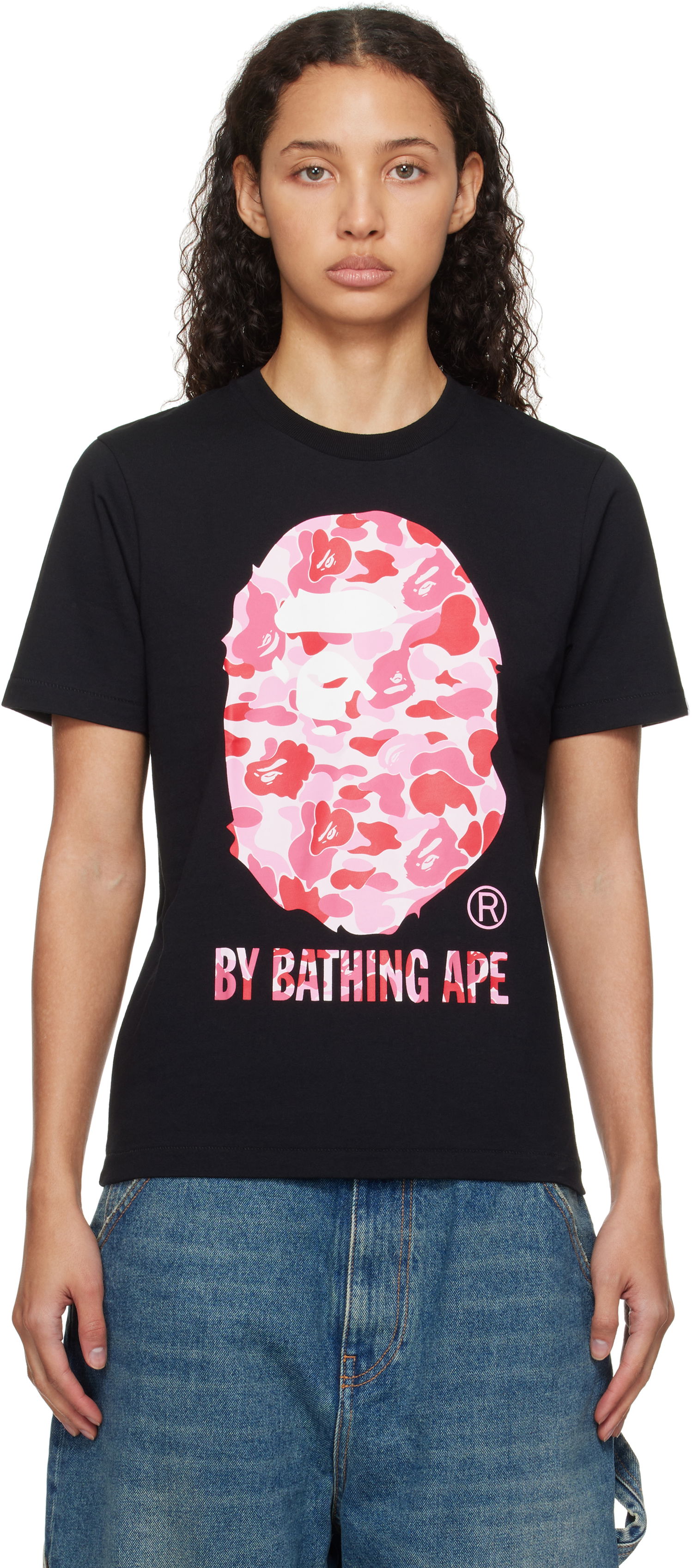 Tričko BAPE ABC Camo Print T-shirt Čierna | 001TEK802006L, 0