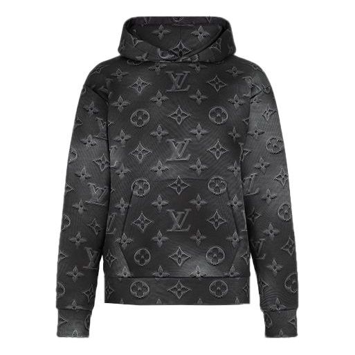 Sveter Louis Vuitton Louis Vuitton 2054 Series Full-Print Logo Hoodie Čierna | 1A8HDT