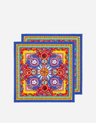 Set Of 2 Multicolor Linen Napkins