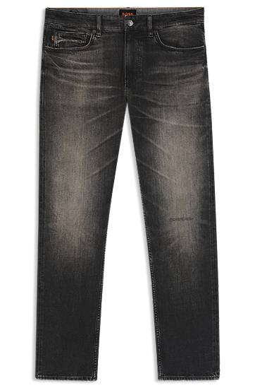 Džínsy BOSS Delaware Slim-Fit Comfort-Stretch Jeans Čierna | 50534701, 0