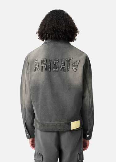 Bunda AXEL ARIGATO Travis Washed Zip-Up Denim Jacket Šedá | A3472001, 3