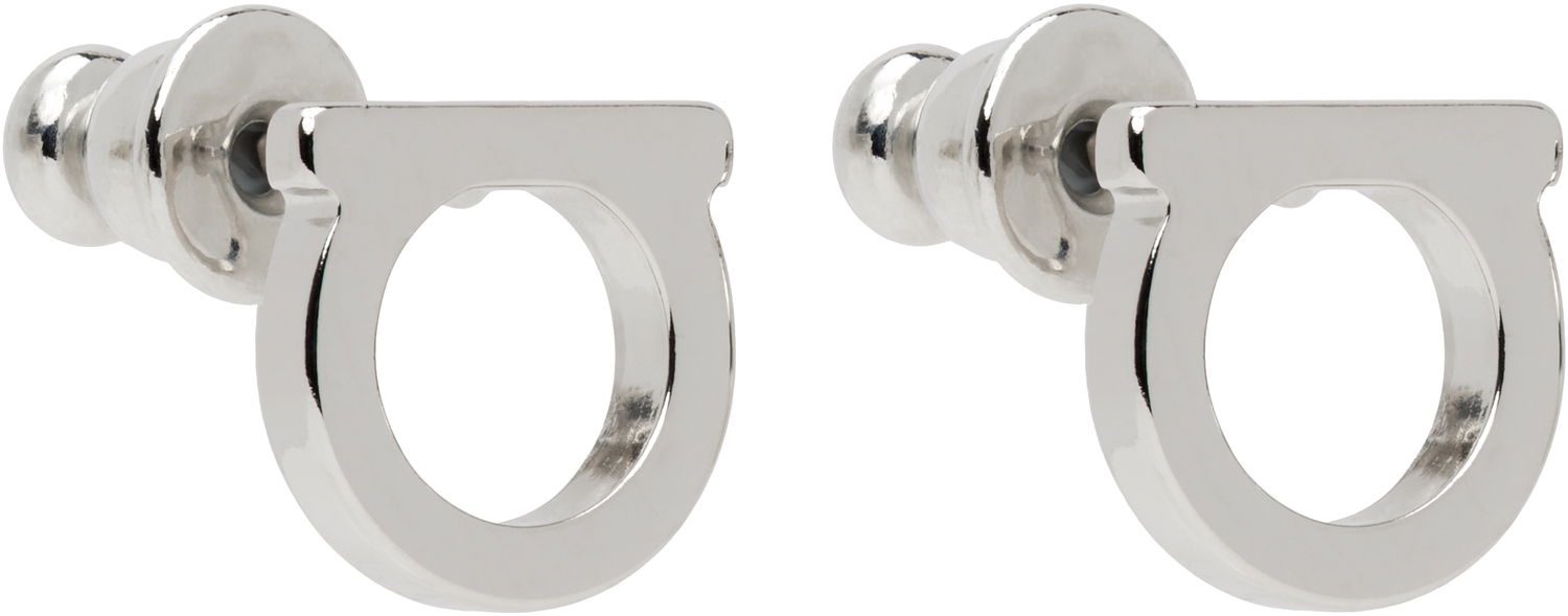 Náušnice FERRAGAMO Ferragamo Gancini Earrings Metalická | 696433, 1