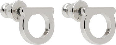 Náušnice FERRAGAMO Ferragamo Gancini Earrings Metalická | 696433, 1