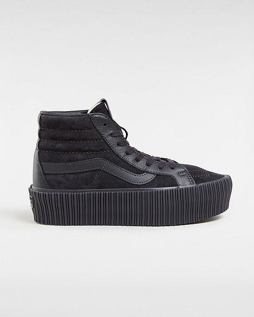 Tenisky a topánky Vans Premium Sk8-hi 38 Reissue Platform Shoes (lx Suede/leather Onyx) Women Black, Size 2.5 Čierna | VN000CNF158, 0