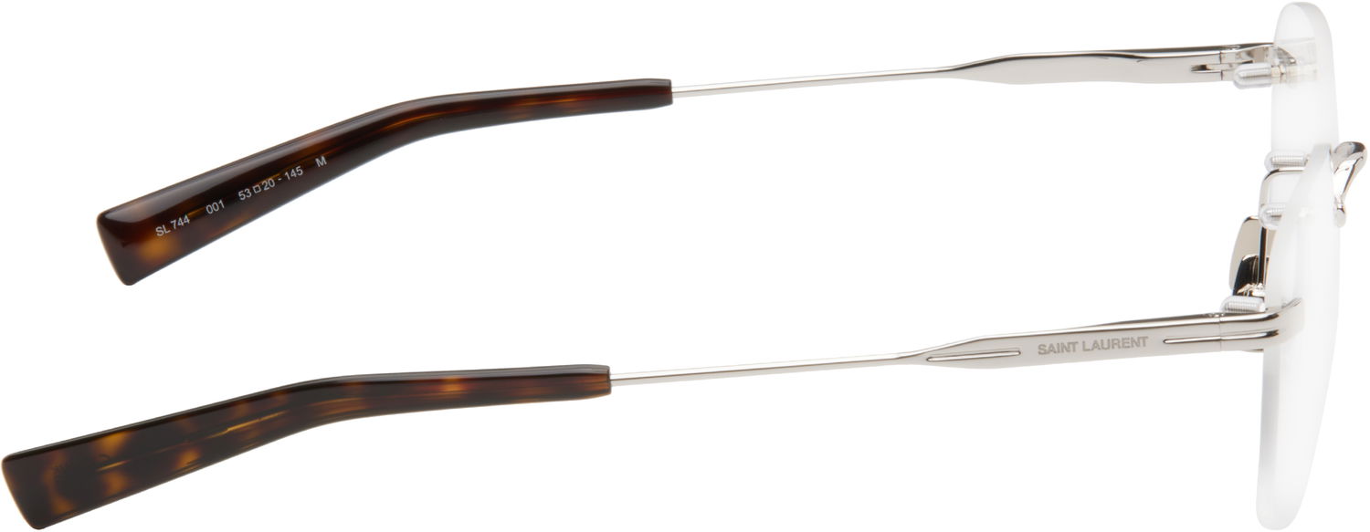 Slnečné okuliare Saint Laurent Rimless Glasses SL 744 Metalická | SL 744-001, 1
