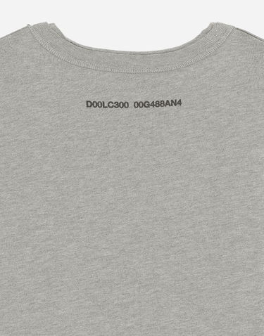 Tričko Dolce & Gabbana Cotton Interlock T-shirt With Logo Print Šedá | G8RF4TG7K0CS8290, 3