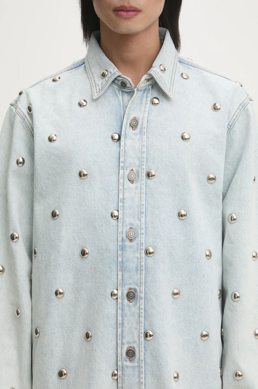 Fiorucci Relaxed Studded Denim Shirt