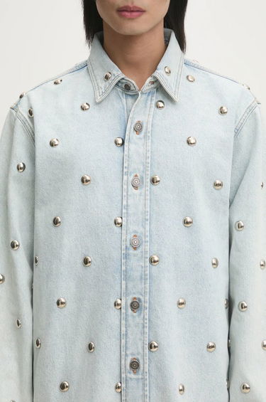 Košeľa Fiorucci Fiorucci Relaxed Studded Denim Shirt Modrá | U01FMDSI074DN01DN08, 3