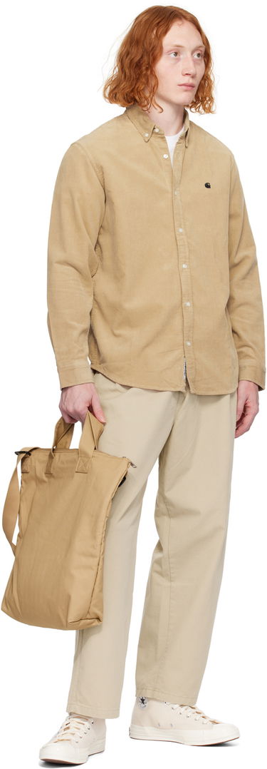 Nohavice Carhartt WIP Marv Relaxed Fit Trousers Béžová | I033129, 3