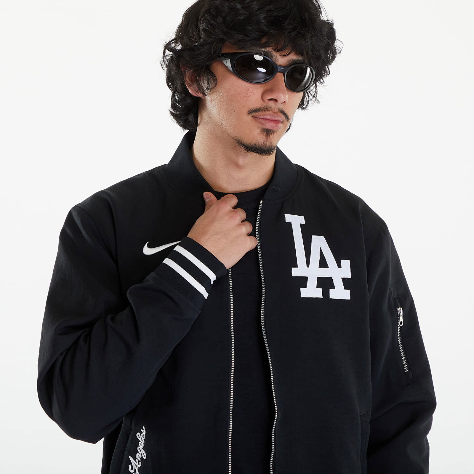 AC Bomber Jacket Los Angeles Dodgers Black/ Black/ White