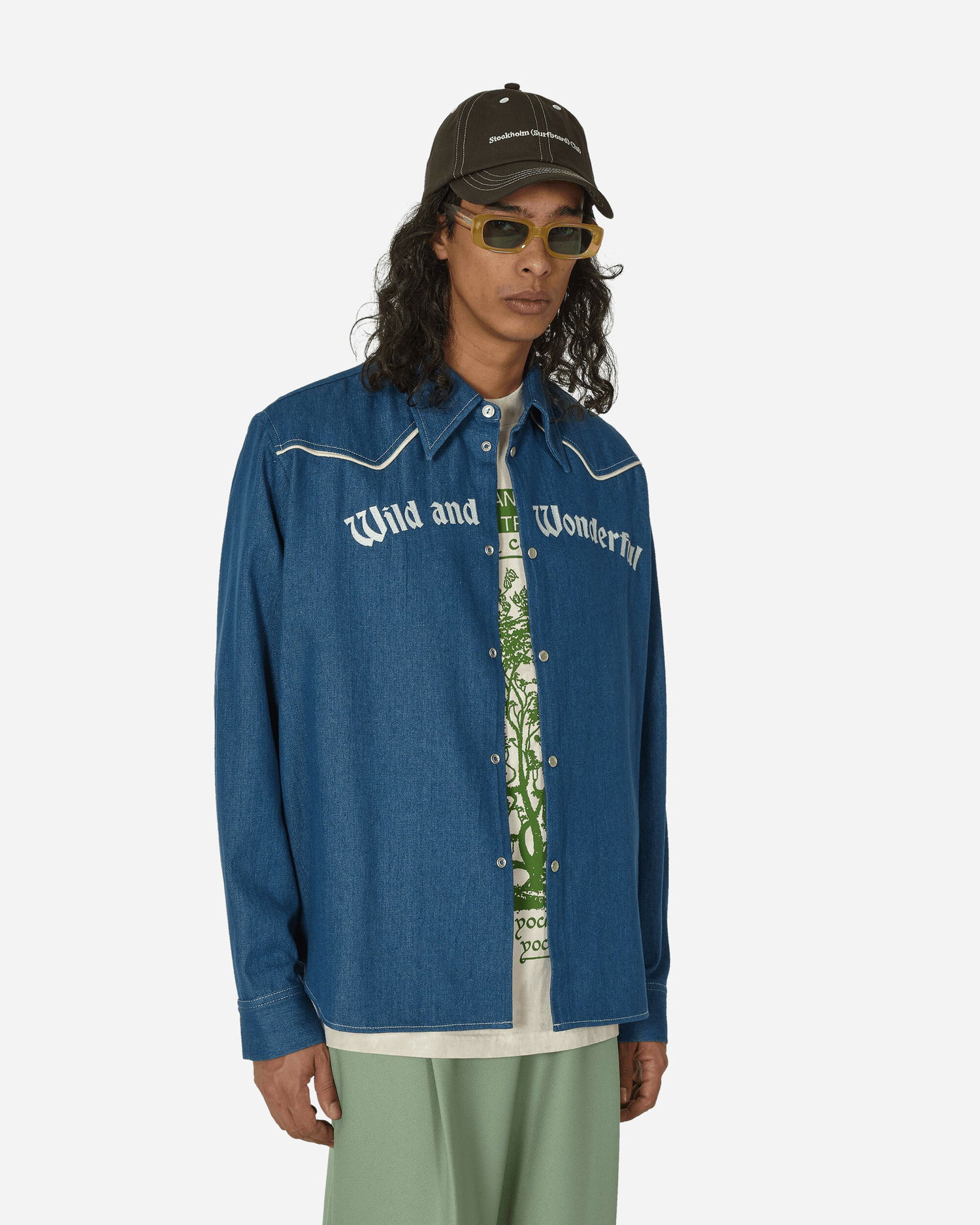 Košeľa Stockholm (Surfboard) Club Embroidered Western Shirt Blue Modrá | U4000010 1, 1