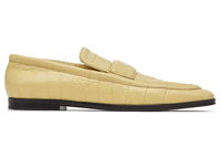 Croc-Effect Leather Loafers