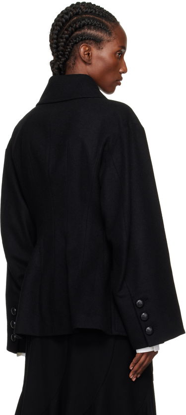 Kabáty Yohji Yamamoto Yohji Yamamoto Darts Pea Coat Čierna | FM-J53-103, 2