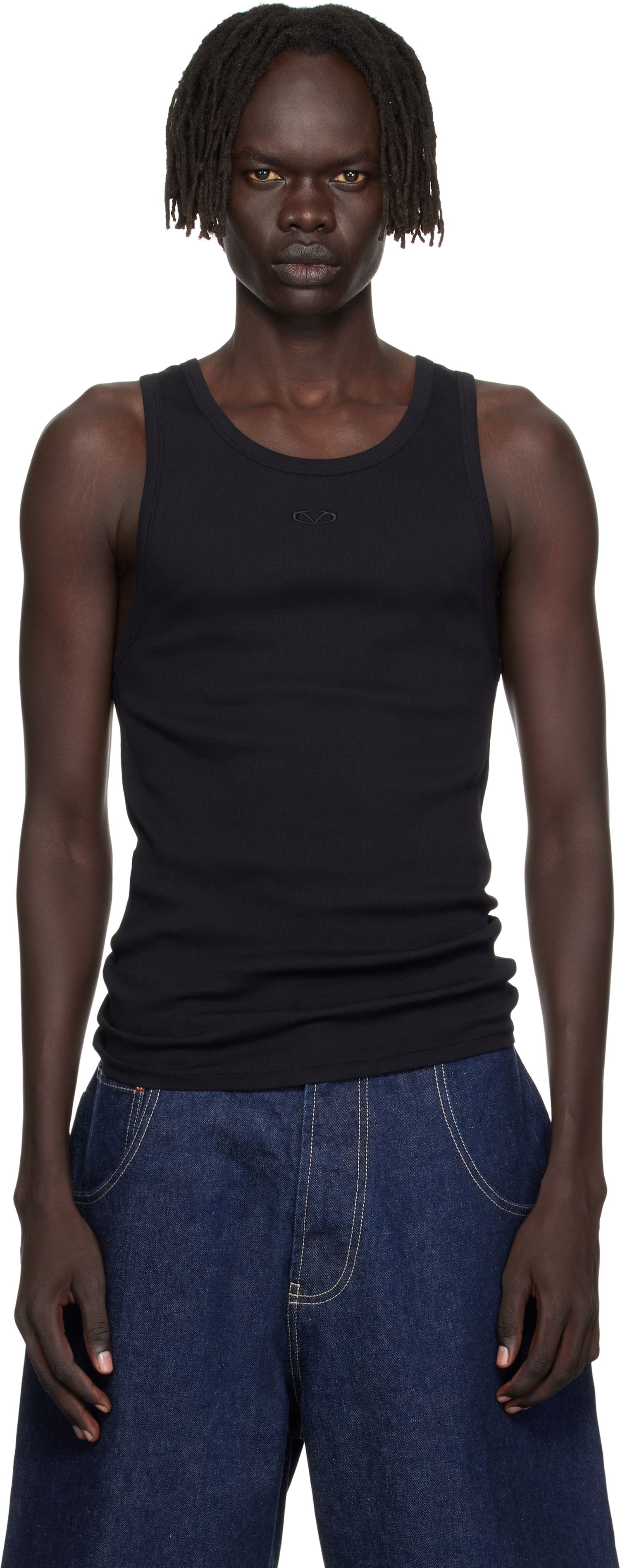 Tielko VETEMENTS Vetements Oval Logo Tank Top Čierna | MH76TT120B, 0