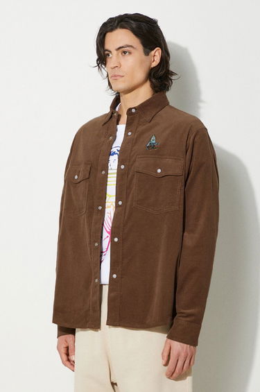 Košeľa BBC IceCream ICECREAM Needle Cord Shirt, Regular Fit Hnedá | IC24221, 3