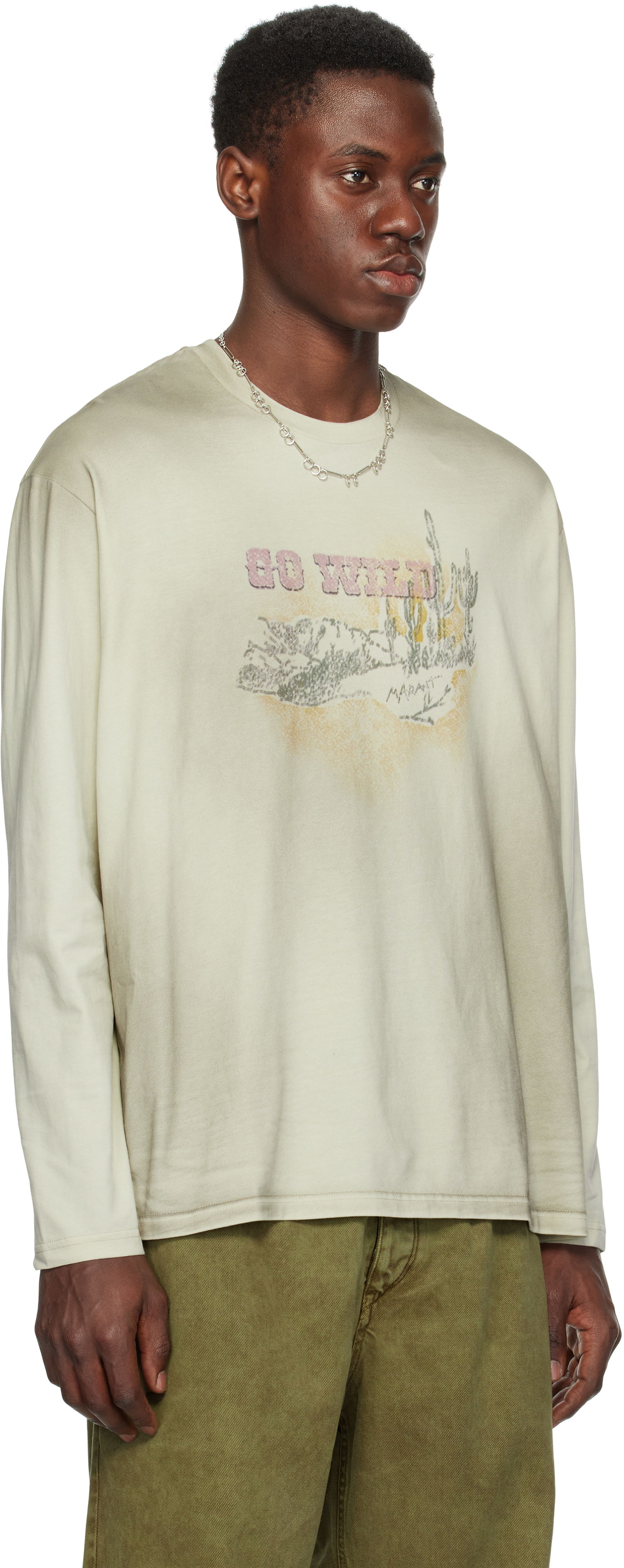 Tričko ISABEL MARANT Isabel Marant Leiloha Graphic T-Shirt Béžová | 25PTS0262HB-C1N05H, 1