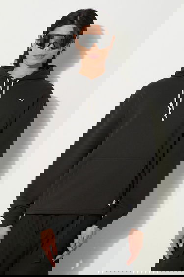 Mikina Puma MMQ Pullover Hoodie with Drawstrings and Kangaroo Pocket Čierna | 624011, 0