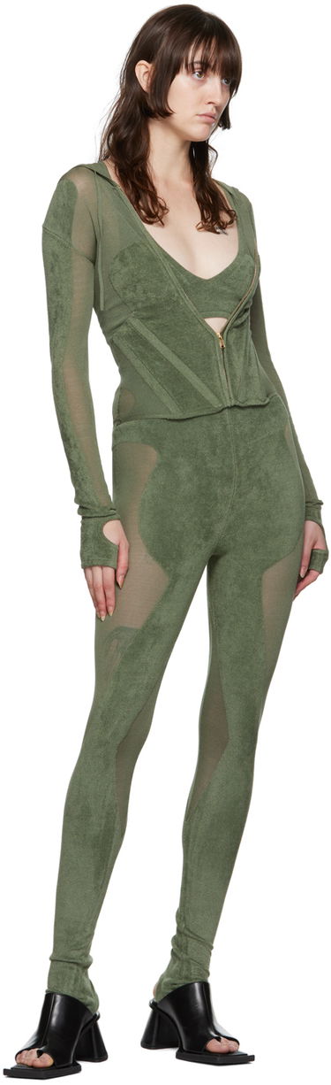 Mikina Dion Lee Paneled Zip-Up Hoodie Zelené | C7075P22, 3