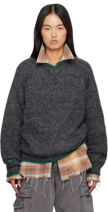 Sveter ERL Overwashed Pilling Sweater Šedá | ERL09N005, 0