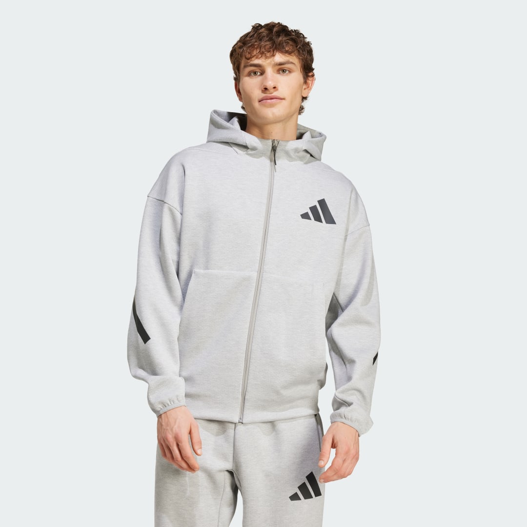 Mikina adidas Performance Z.N.E. Full-Zip Hooded Biela | JF2450, 1